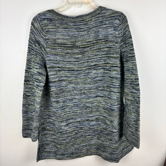 J Jill  black/white marled variegated tunic sweater-Woman’s MP - Picture 10 of 13